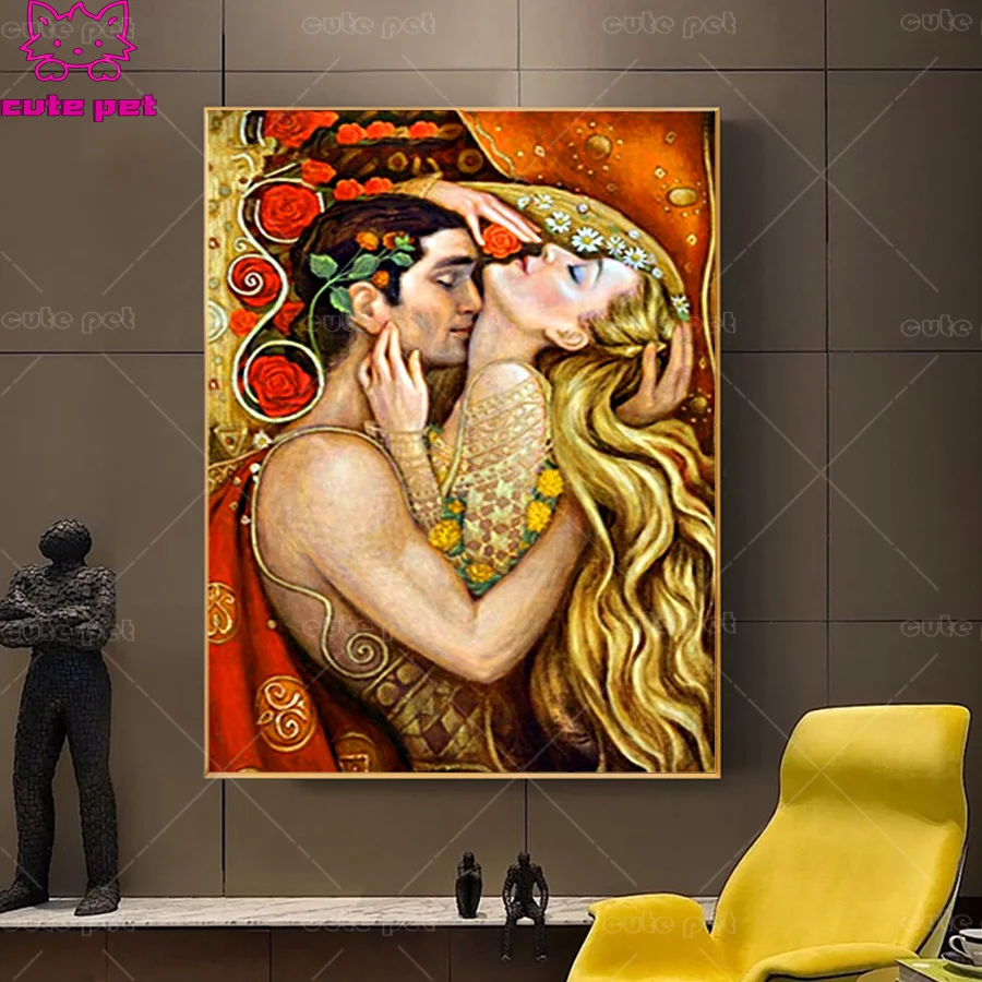 5 d diamond painting flower lover kiss 3d handmade,full square round diamond embroidery rhinestones cross stitch bedroom decor