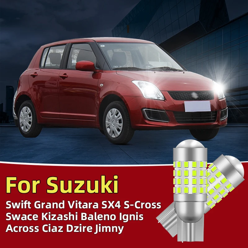 

2Pcs T10 LED Bulb For Suzuki Swift Grand Vitara SX4 S-Cross Swace Kizashi Baleno Ignis Across Ciaz Dzire Jimny Car Signal Lamp