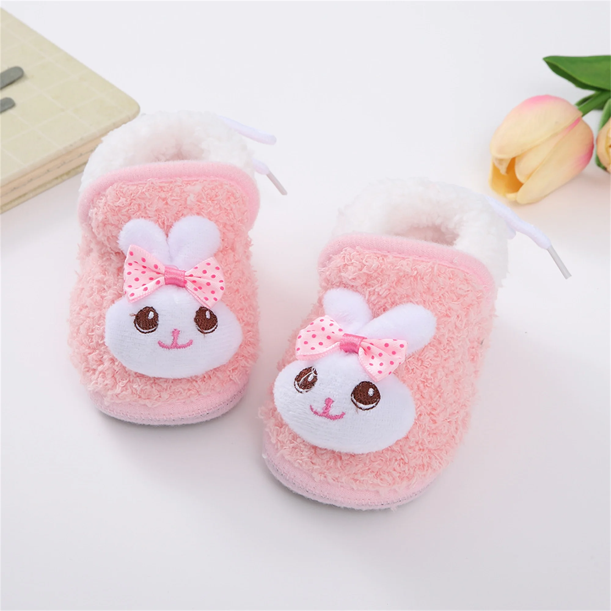 

Infant Snow Boots Cozy Soft Sole Anti-Slip Winter Shoes for Babies First Walker Toddler Shoes for Boys and Girls