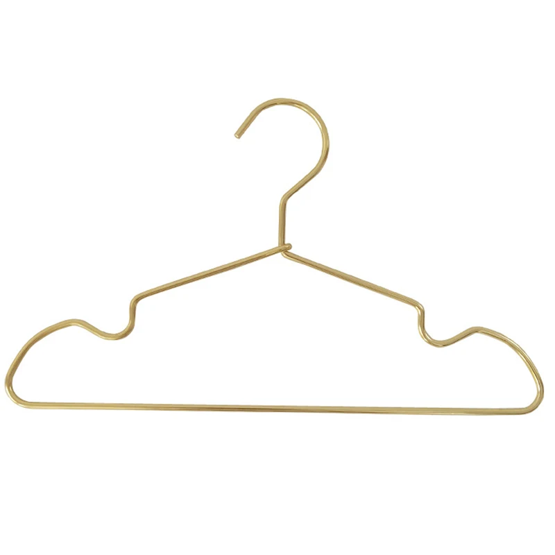 10pcs Children Clothing Hanger with Non-Slip Grooves Metal Hanger for Girls Boys Shirts Skirts Coats