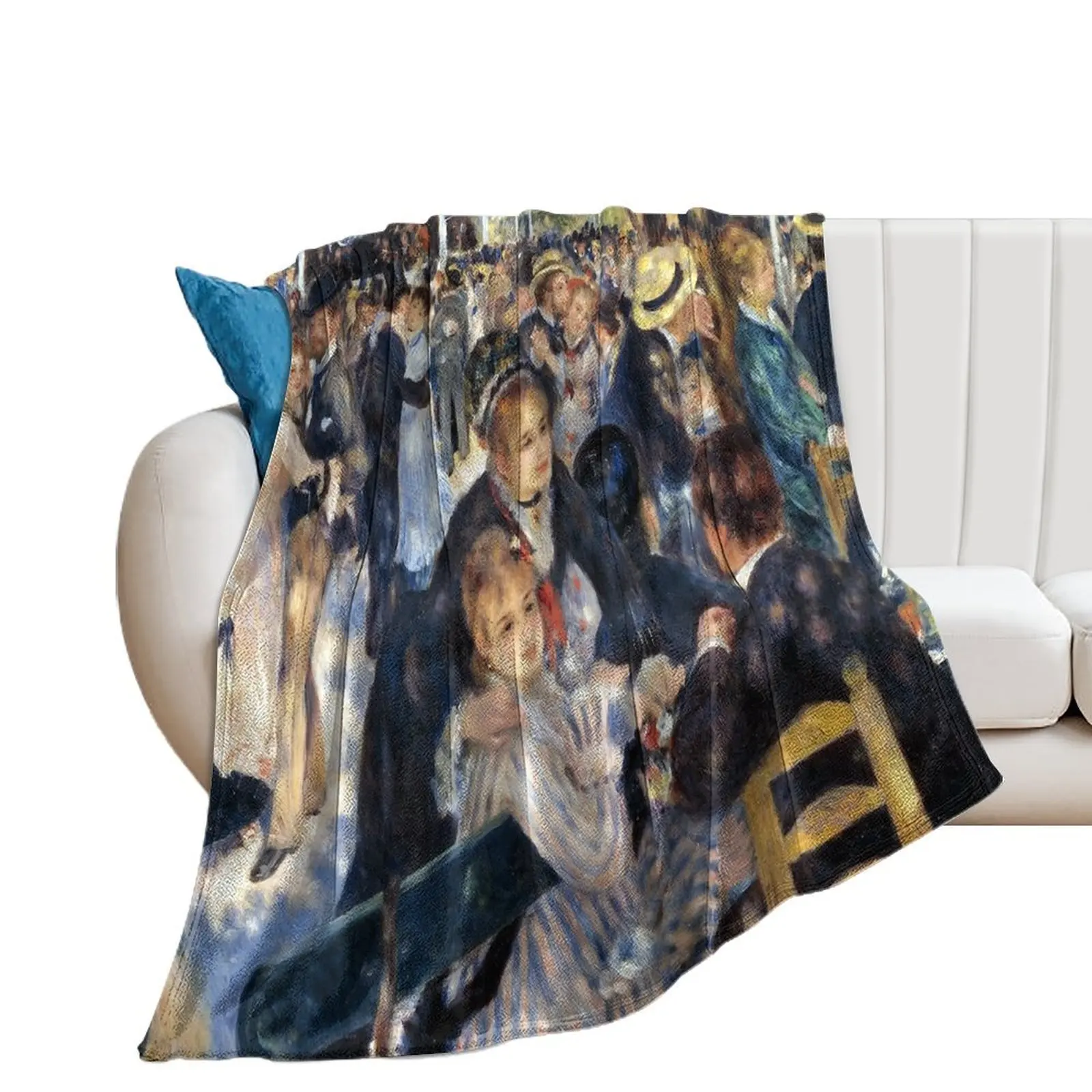 

PIERRE-AUGUSTE RENOIR HD - Bal du moulin de la Galette 1976 Throw Blanket cosplay anime Softest Blankets