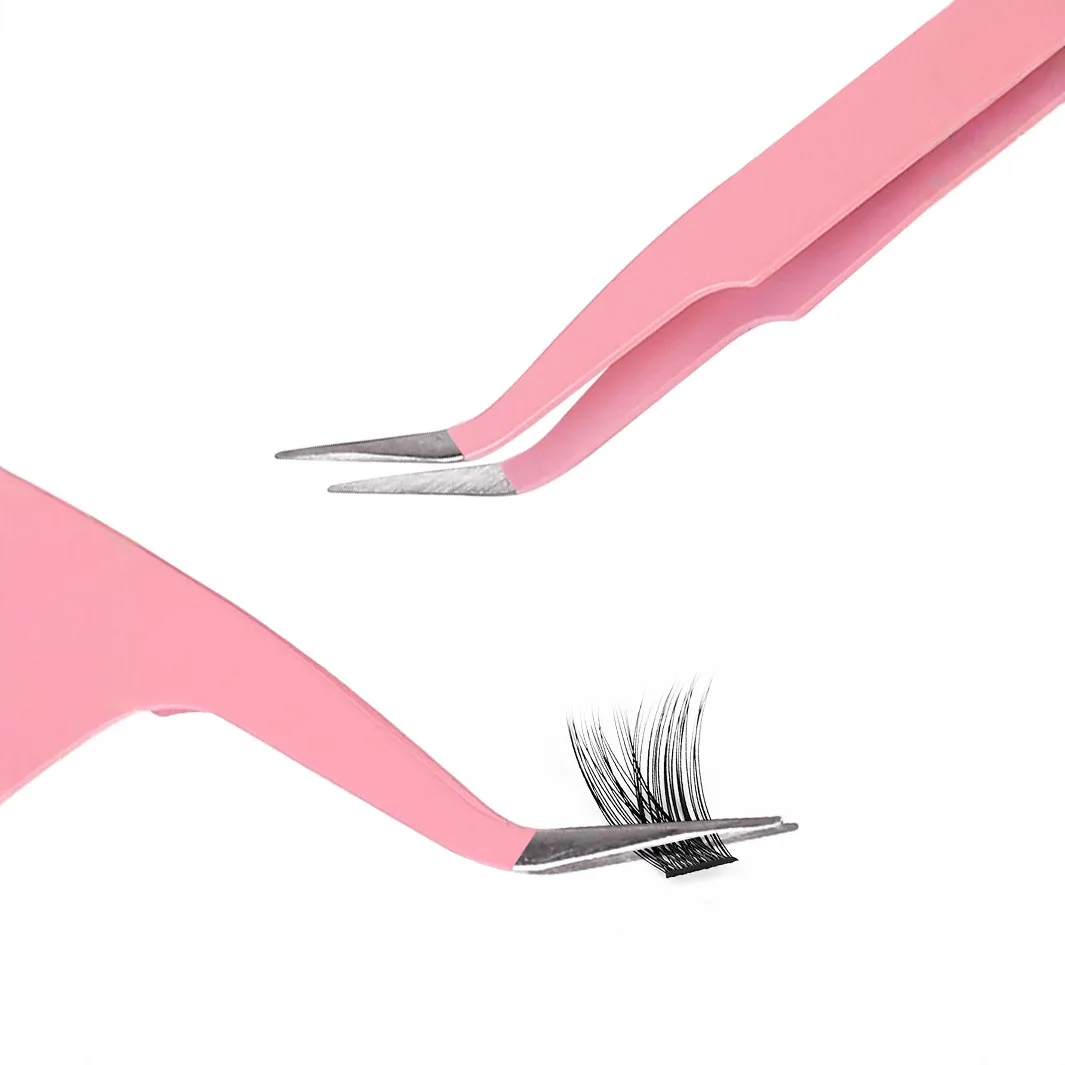 Pince à cils durable en acier inoxydable, pince à cils de greffage DIY, pince à cils légère segmentée