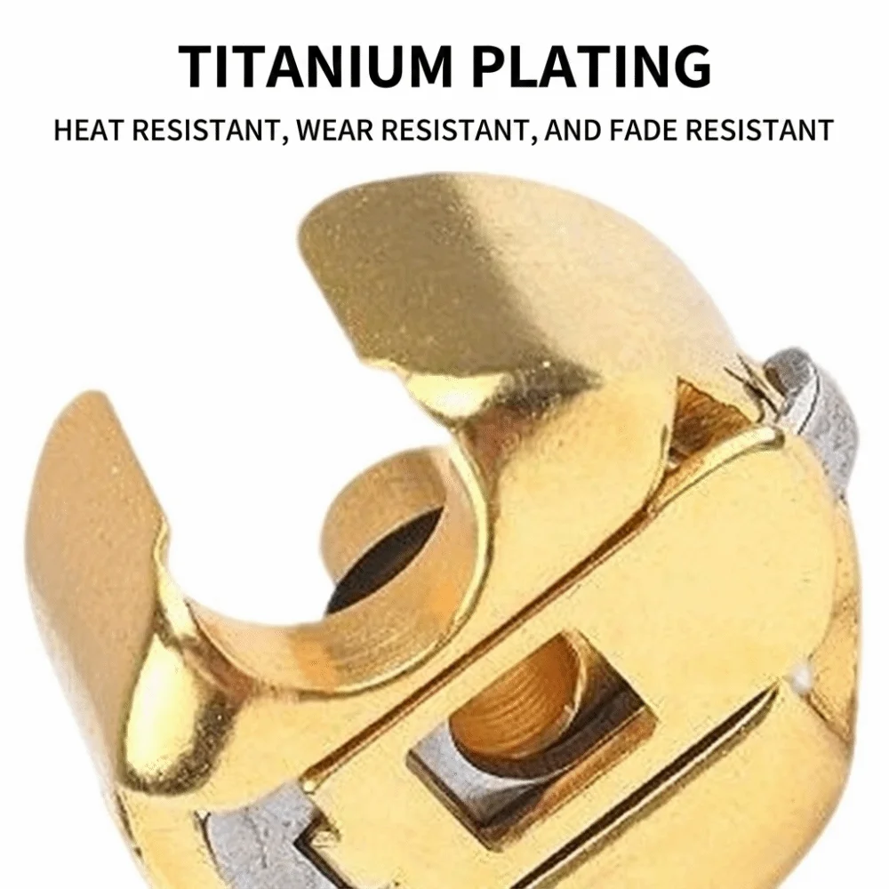 Metal Sewing Machine Bobbin Case Gold Titanium Plated Thread Holder Heat Resistant Smooth Rotation Sewing Machine Accessories