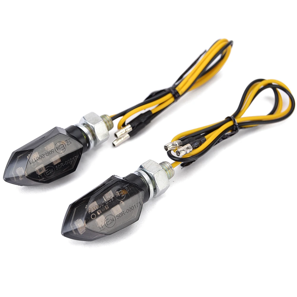 12V LED Motorcycle Small Turn Signal light Amber Blinke Indicators Light For Kawasaki Yamaha Honda Suzuki