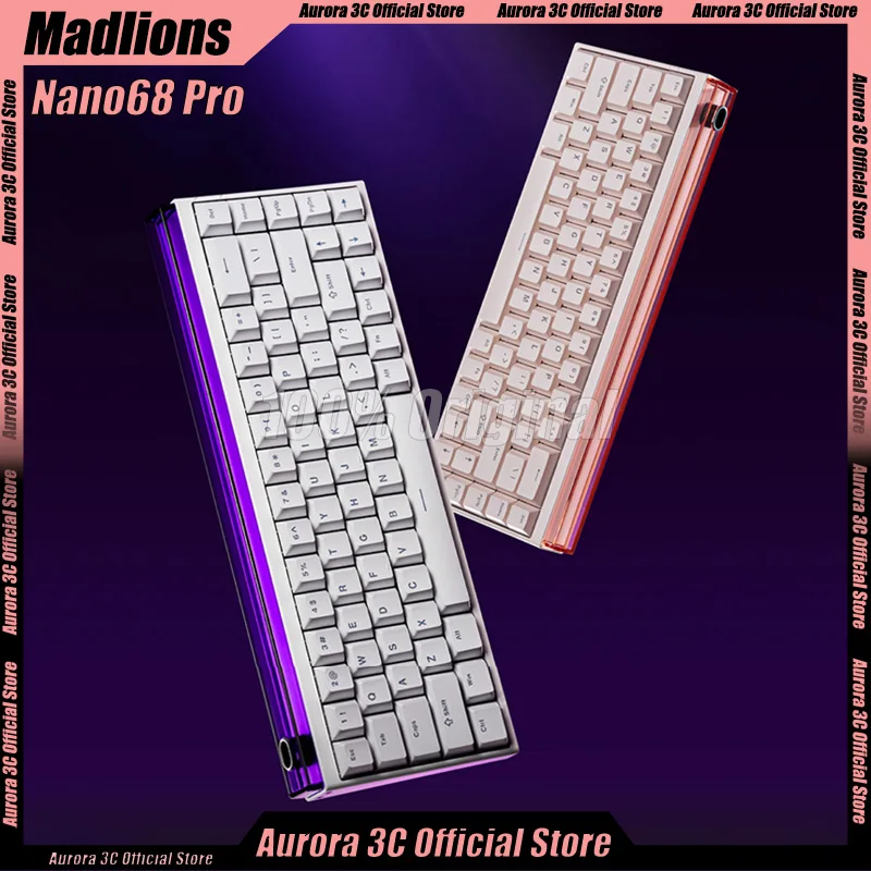 FGG Madlions NANO 68 Pro Mechanical Keyboard Magnetic Jade Pro Switch 8k Esports Return Rate Low Latency Custom Gaming Keyboar