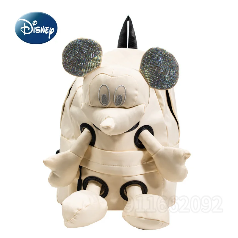 

Disney Mickey New Diamond-studded Doll Backpack Cartoon Women's Doll Backpack Large Capacity Fashion Casual Women's Backpack