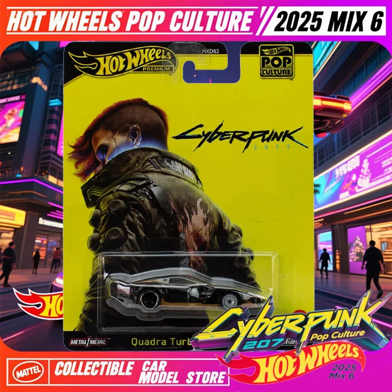 

Mattel Hot Wheels Pop Culture Cyberpunk 2077 Snoopy Batman 2025 Mix 6 (M Case) Vehicle 1/64 Die-Cast Metal Car