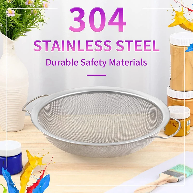 250 Μm 304 Stainless Steel Paint Strainer For Paint Bucket Filter Impurities Fine Mesh Strainers 60 Mesh 11.8 Inch Width