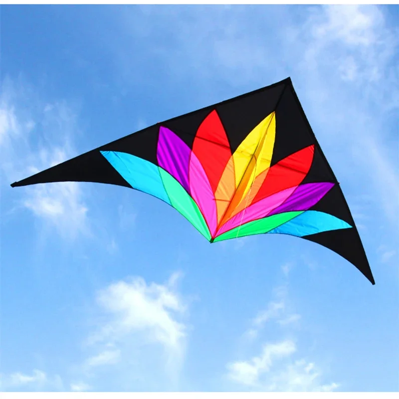 free shipping 2m large delta kite flying toys line kids kites factory delta kites flight kite string giant flying water windsock