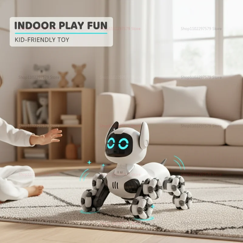 8WD Coche Teledirigido Para Niños De 4 A 10 Años | Perro Robot Con Luces LED Y Música | Rotación 360° Y Escalada De Obstáculos