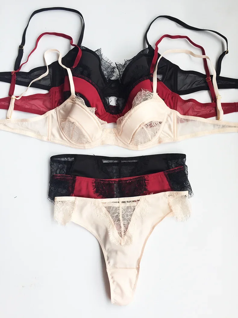 

Casual Lingerie Sexy Lace See Through Attractive Chest 2 Piece Set Outfit Intimate Woman Extreme Fantasy Underwear