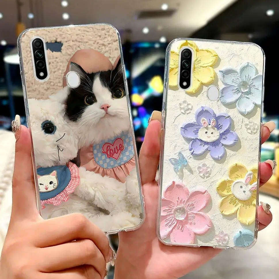 Phone Case For Oppo A31 Cases CPH2015 Soft Fuuny Butterfly Protectors Cover For Oppo A 8 31 A8 A31 2019 2020 Silicone Case Coque