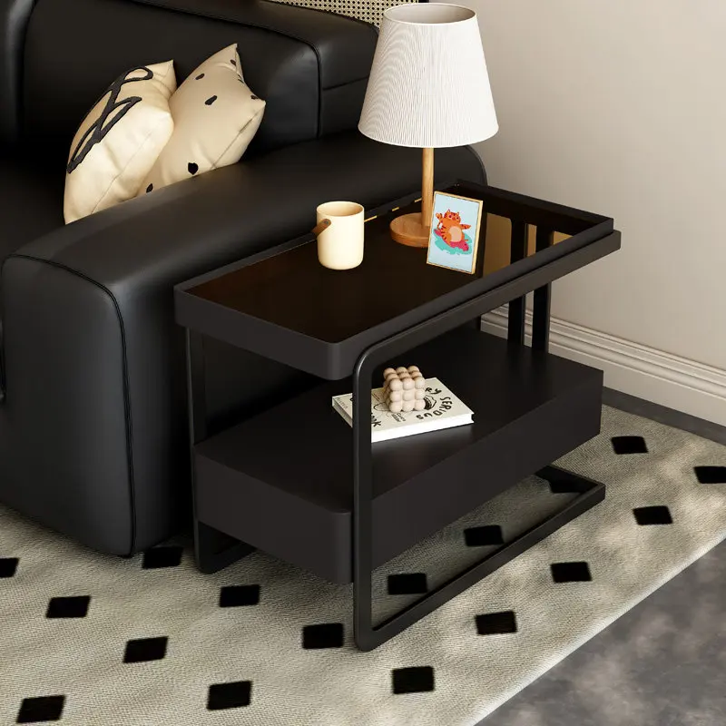 

Storage Design Coffee Tables Rectangular Light Living Room Coffee Tables Modern Black Smart Kaffeetische Furniture For Home