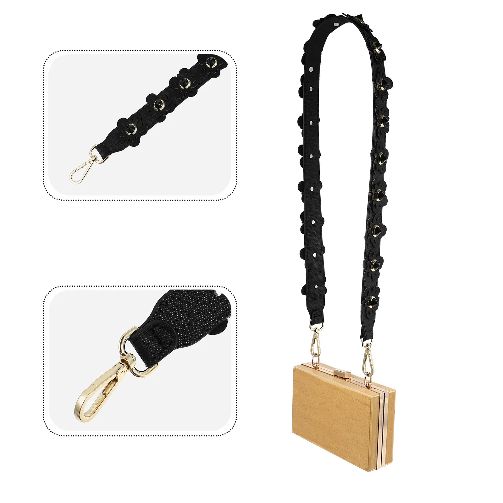 

1pc Crossbody Bag Strap Pu Shoulder Strap For Women Detachable Replacement Belt All-Match Bag Accessory Purse Chain