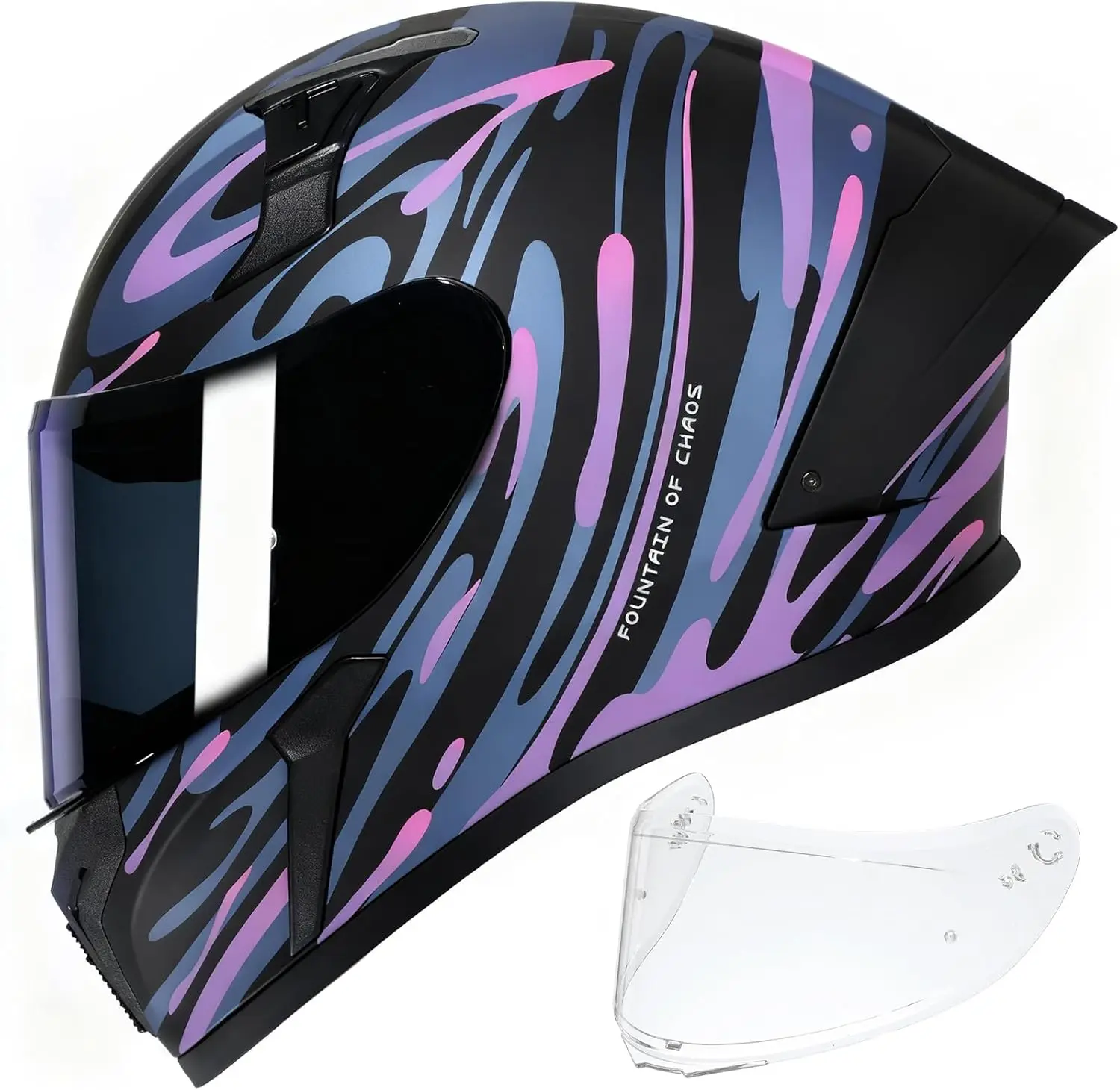 

Full Face Motorcycle Helmets for Adults Men Women with Tinted and Clear Visor Meet Dot Approved