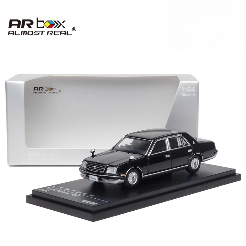 AR box 1:64 Toyota Century 1997 نموذج سيارة ثابت مصنوع من خليط معدني، مجموعة ألعاب زخرفية للأطفال، هدايا عيد الميلاد للأطفال.