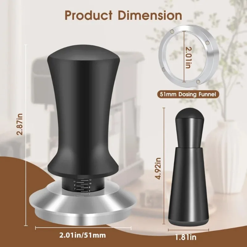 

51-58mm concentrated coffee 4-piece set WDT coffee machine quantitative funnel coffee accessories friend gift