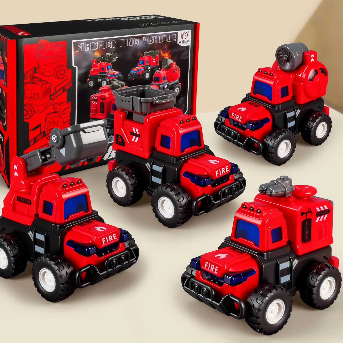 Coche de juguete para niños, prensa de inercia, conducción de ingenieros de bomberos, coche para niño, juego de ascensor, camiones/escalera, modelo de coche, coche extraíble, juguete, regalo bonito