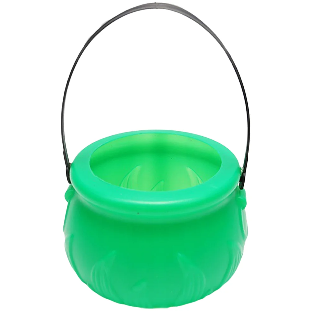 

Green Flame Carrying Barrel Halloween Treat Bucket Water Jugs Ornaments Patrick Candy Pot St Party Supplies Cauldron Bowl