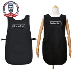 Barbertop delantal de estilista negro impermeable para peluquería, champú para colorear, cortes de pelo, envoltura de tela, herramienta de peluquería