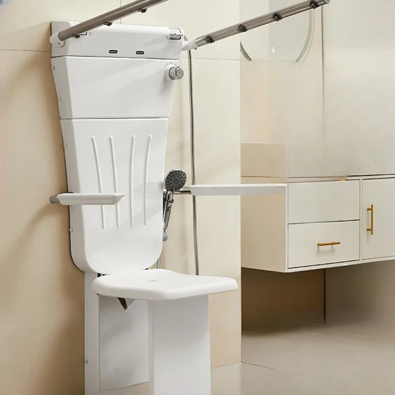 

Sitted shower, senior thermostatic folding seat, multi-function wall-mounted bather, foldable shower, handrail