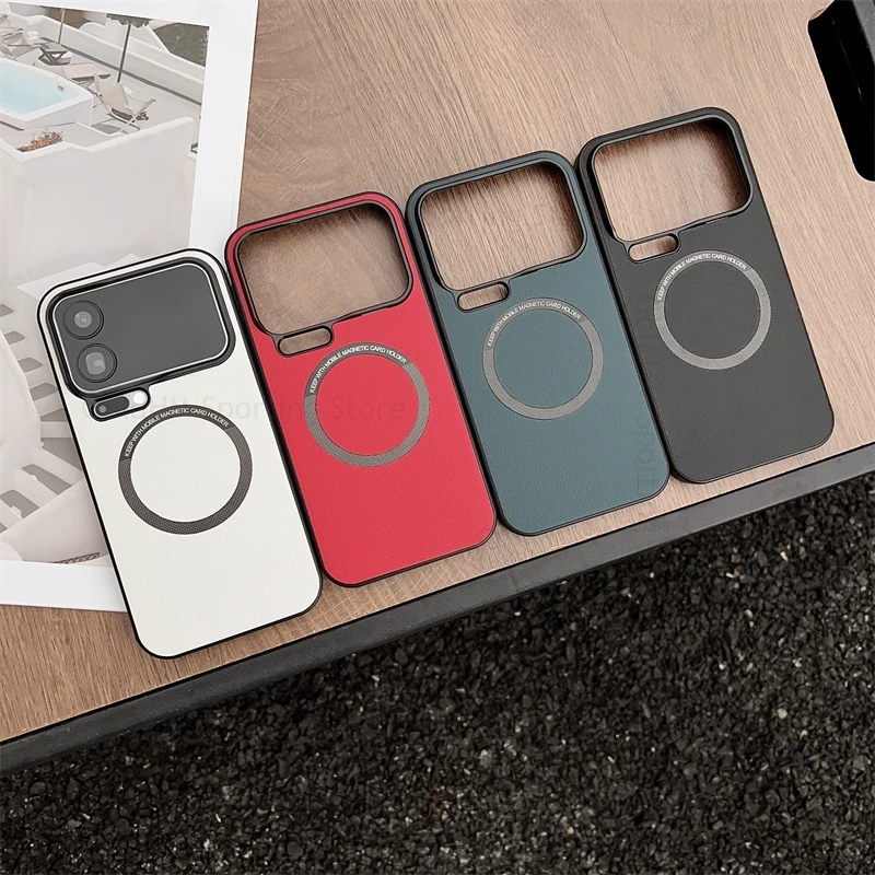 For Xiaomi 17 Pro Max Leather Phone For Magsafe Case For Xiaomi 17 Pro Wireless Charging Magsafing Cover For Xiaomi 17 Pro Max
