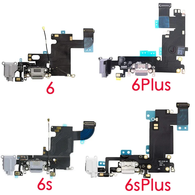 Charging Port Flex for iPhone X 6 6p 6s PLUS7 7plus 8 plus USB charger dock flex cable with microphone replacement