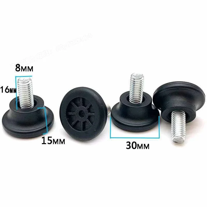 

PP Plastic Adjustable Feet Pad Balck M6 M8 M10 Table Chair Leveling Foot Pad Furniture Leg Anti-shock Protection Wear-resisant