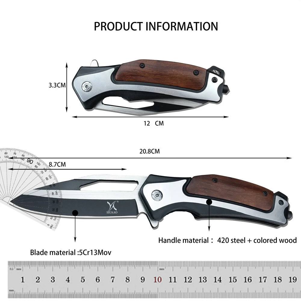 Multifunction Elite 110 Tactical Folding Hunter Knife D2 Plain Blade G10 Handles EDC Pocket Knives Outdoor Camping Survival Tool