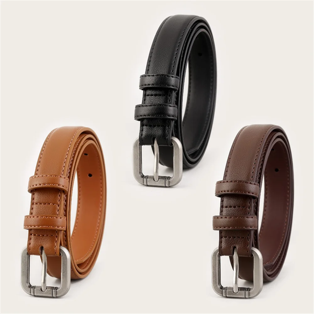 新しい本革女性のベルトファッション韓国金属ピンバックル装飾ジーンズウエストベルト衣類アクセサリー