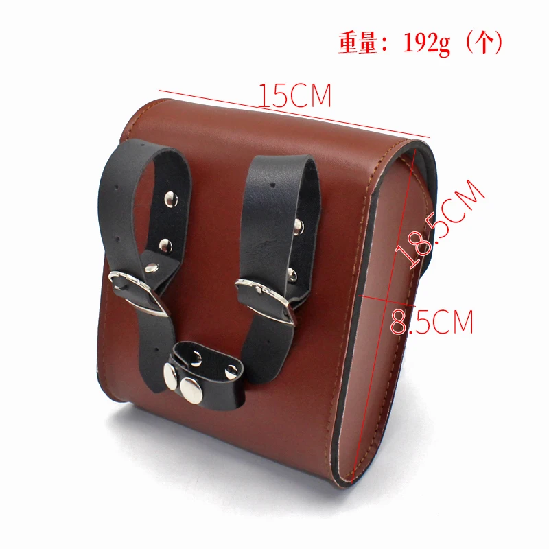 Retro Bicycle Leather Waterproof Universal Handlebar Bag Electric Vehicle Motorcycle Hanging Bag Bike Head Bag