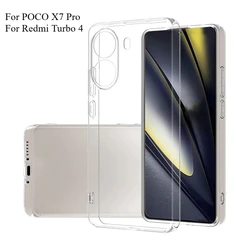 For Xiaomi POCO X7 Pro X7Pro Ultra Thin Clear Soft TPU Phone Cases For Redmi Turbo 4 Transparent Silicone Back Cover Coque