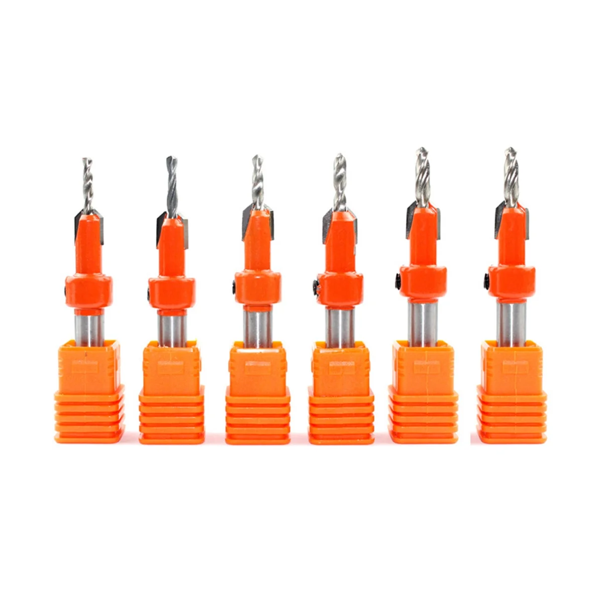 6PCS Countersunk Drill Cone Hole Drill Wood Installation Step Drill Screw Step Drill Countersink Drill