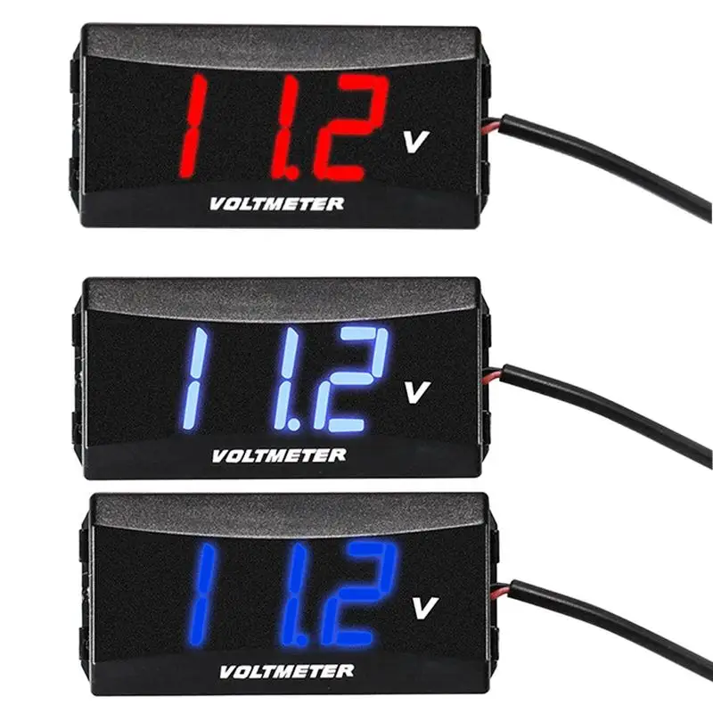 Car Battery Monitor Accurate Car Battery Tester 12V Battery Meter Weather-Resistant Digital Voltmeter Gauge Voltage Gauge Meter