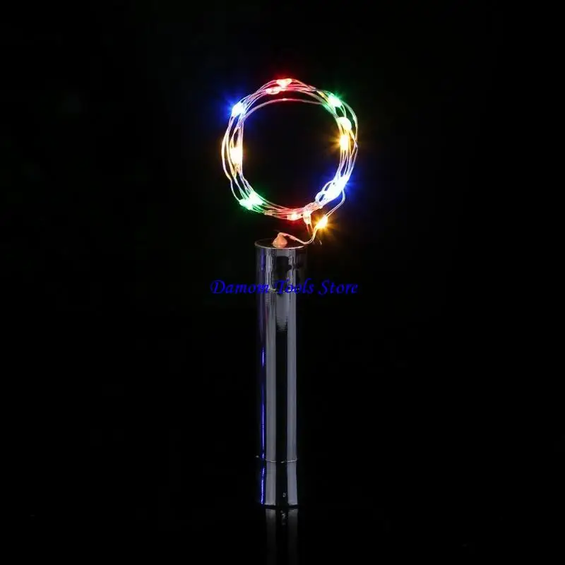 57be 20 LED Chuỗi Light Pin hoạt động đêm Chai rượu vang Cork Light Pa