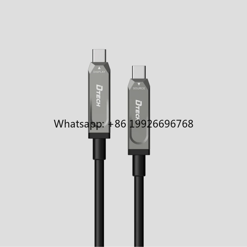 

DTECH DT-0005 Type-C to Type-C Full Functionality Optical Fiber Cable for 10Gbps Data Video Audio Synchronization 60W Charging