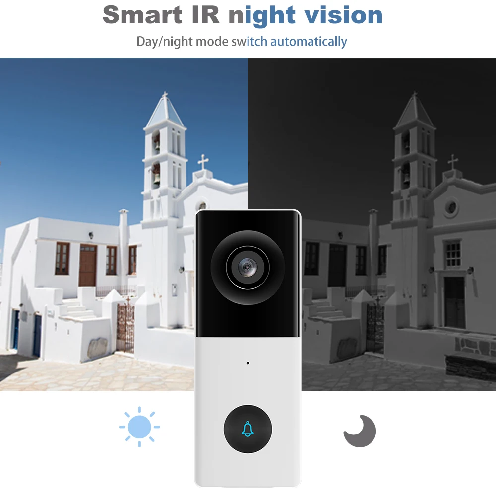 2MP 1080P Tuya APP WIFI IP campanello P2P 130 gradi grandangolare visore visivo videocitofono con campanello interno