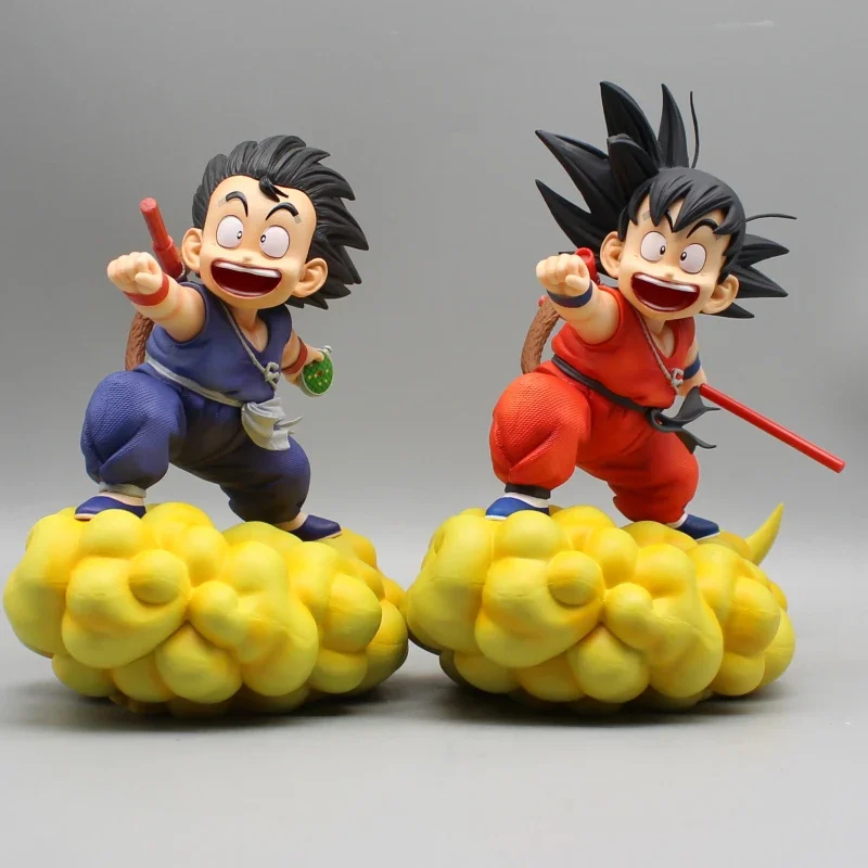 20cm Dragon Ball Gk Fc Little Goku Riding On The Clouds Niebieski Pomarańczowy Radar Figurka Model Animacja Ozdoby Peryferyjne Zabawki Prezenty