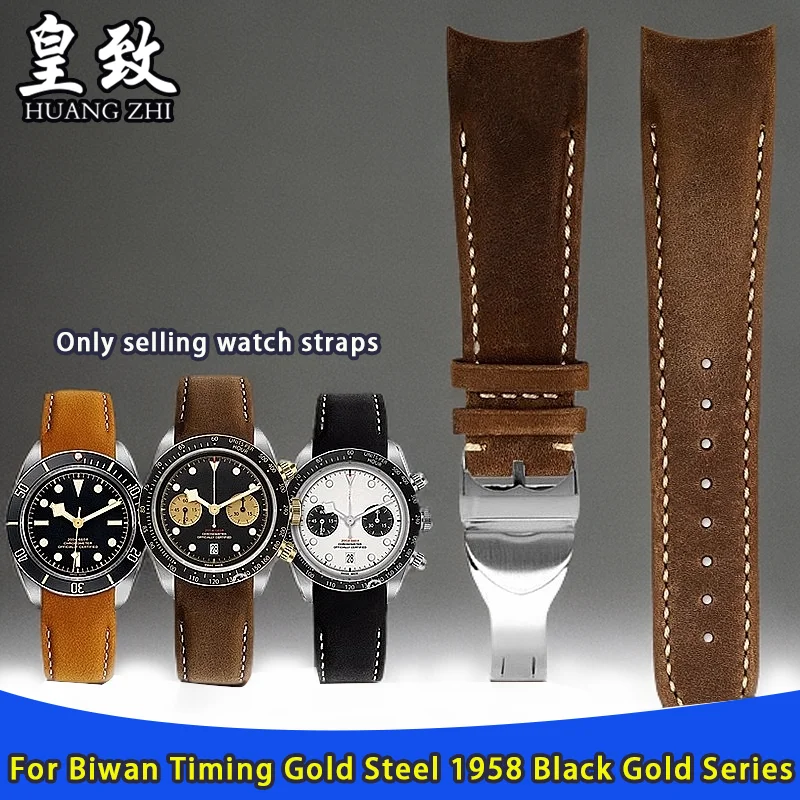 

Ремешок для часов Tudor Black Bay 1958 M79363 M79030N M79030B, винтажный, из изогнутой воловьей кожи, 20 мм, 22 мм