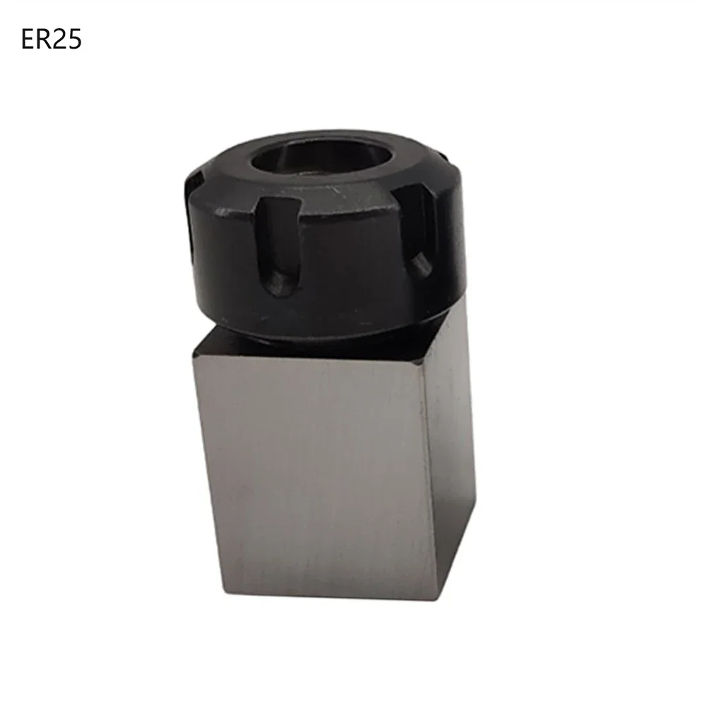 

For CNC Lathe Chuck Bracket Square Chuck Allow Processing Of Long Parts Can Be Used Upright Collet Holder ER32 Hard Steel