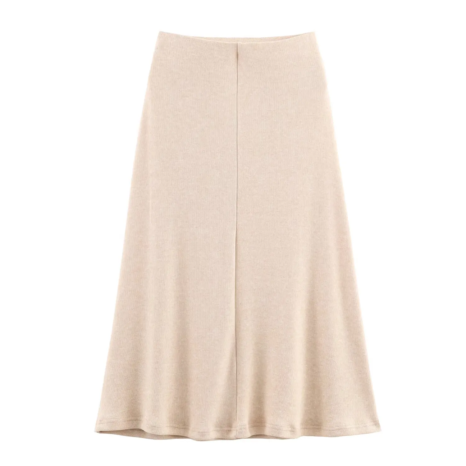 Nieuwe dameskleding 2025, modieuze, veelzijdige, zachte gedrapeerde midi-rok met hoge taille in Europese en Amerikaanse stijl