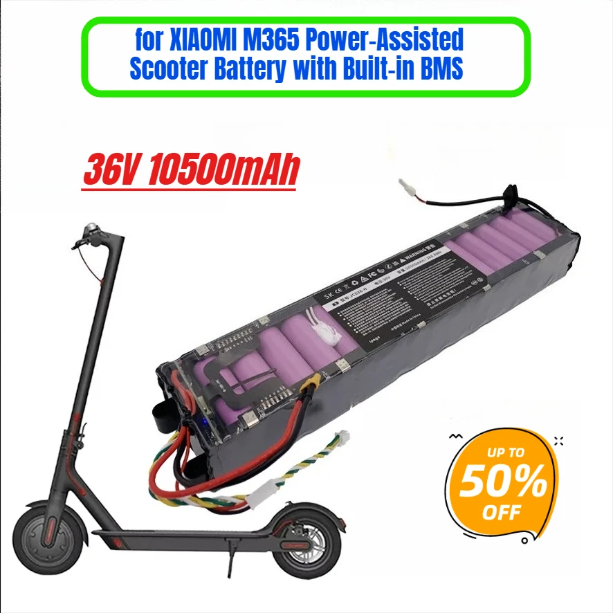 

High Capacity/Endurance Battery Pack 36V 10500mAh for XIAOMI M365 Power-Assisted Scooter Battery with Built-in BMS