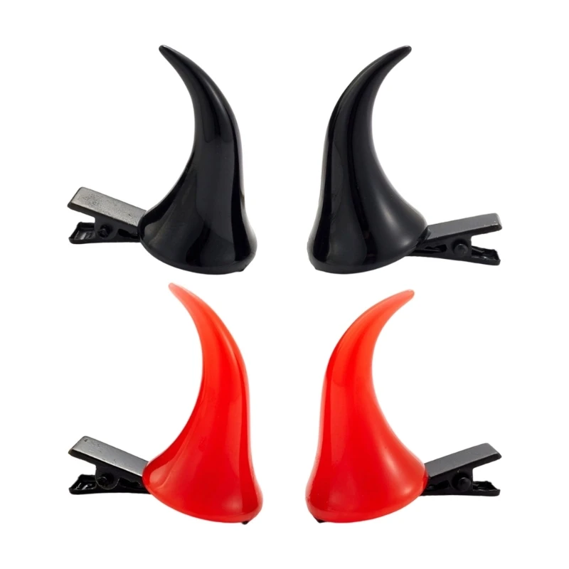 

Devil Horn Hair Ornament Lightweight Design Halloween Cosplay Event Hairpin 15UB