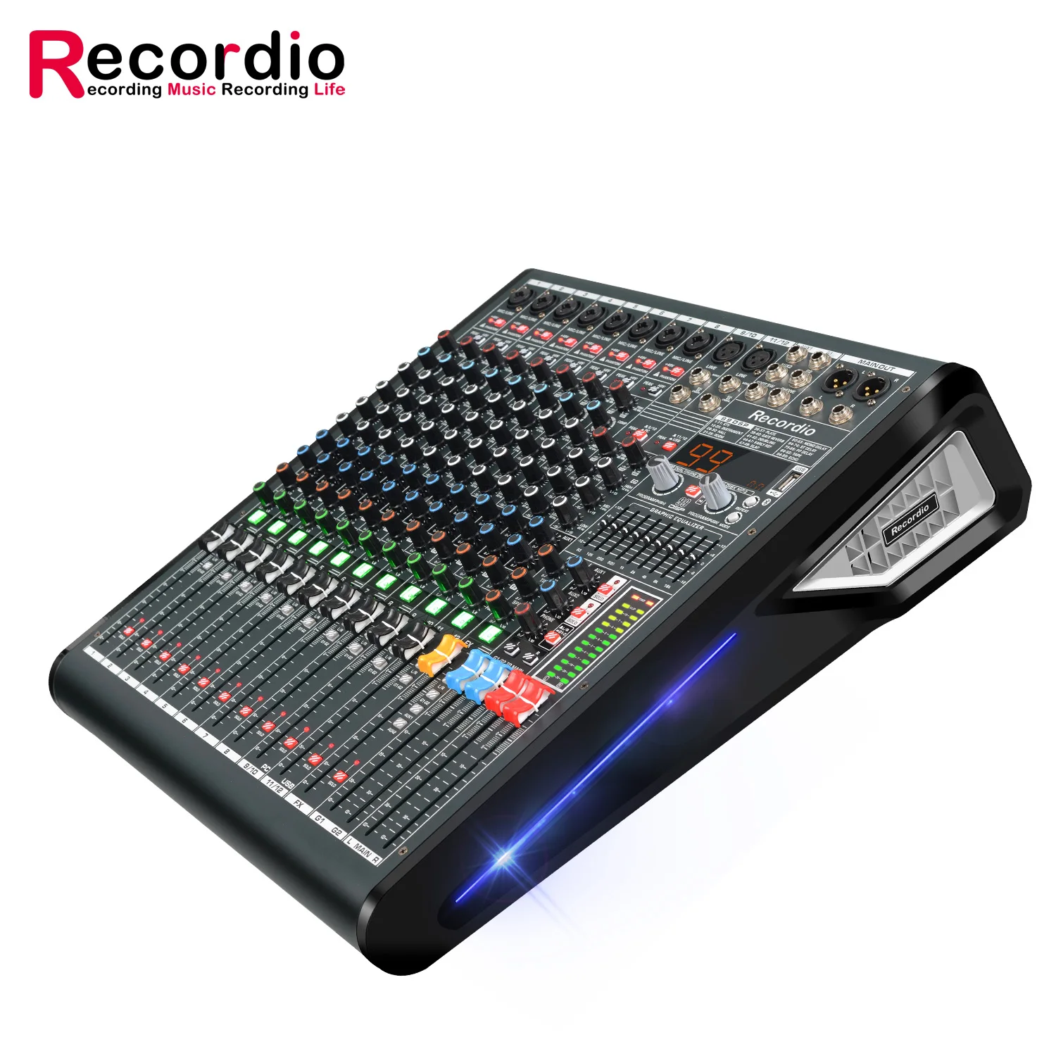 GAX-RWS16 16 Channel Sound Mixer Audio Mixing Console 48V 99DSP Professional USB PC Play Record Podcast Live Broadcast - view 3