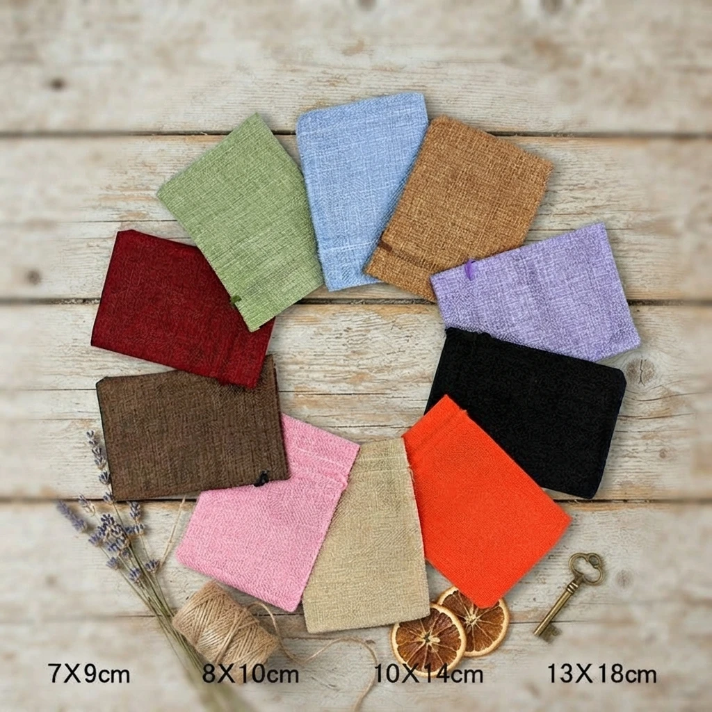 10/50/100 Peças Sacos de Juta  - Jute Bag Packaging avaliação e preço