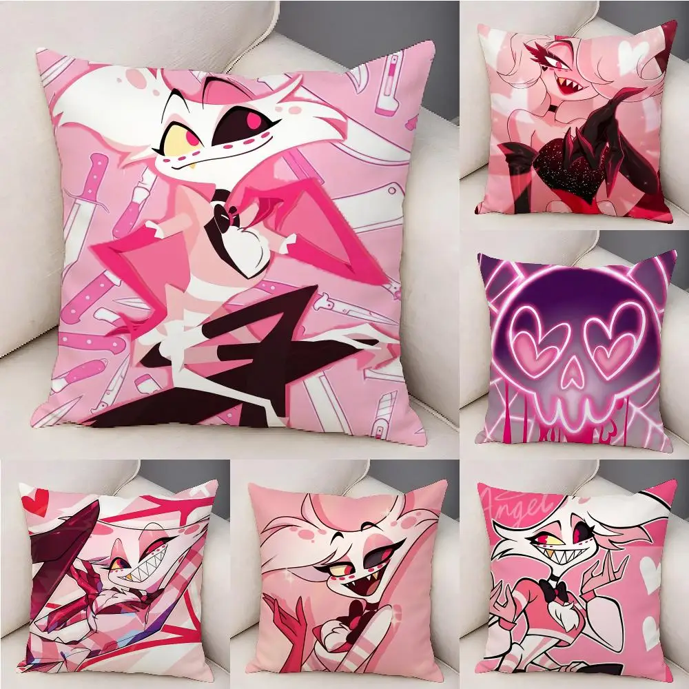 Hot Anime H-Hazbin H-Hotel-Angel-Dust Cushion Cover Plush Decorative Pillow Case With Hidden Zipper Fashion Room Decor For Home