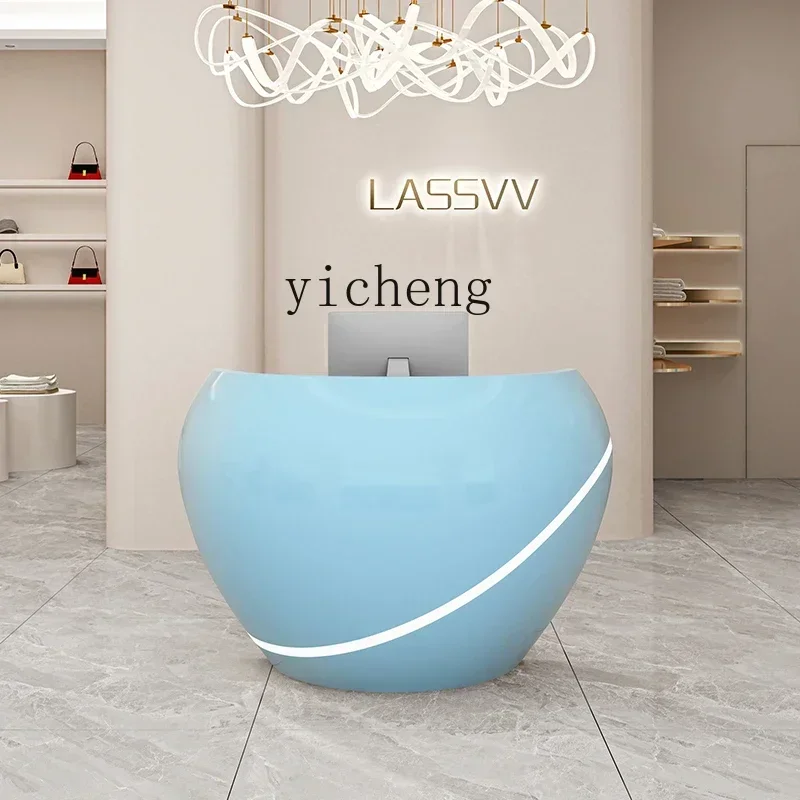 

XL paint special-shaped clothing store checkout page information desk company image desk company reception desk
