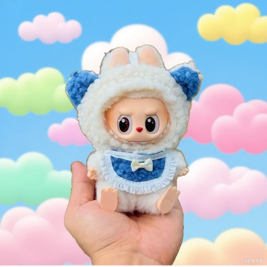 

Аксессуары Labubu 3,0, мультяшное платье, наряд Labubu, плюшевая одежда с милыми животными для куклы 15/17 см, динозавр, утка, слон