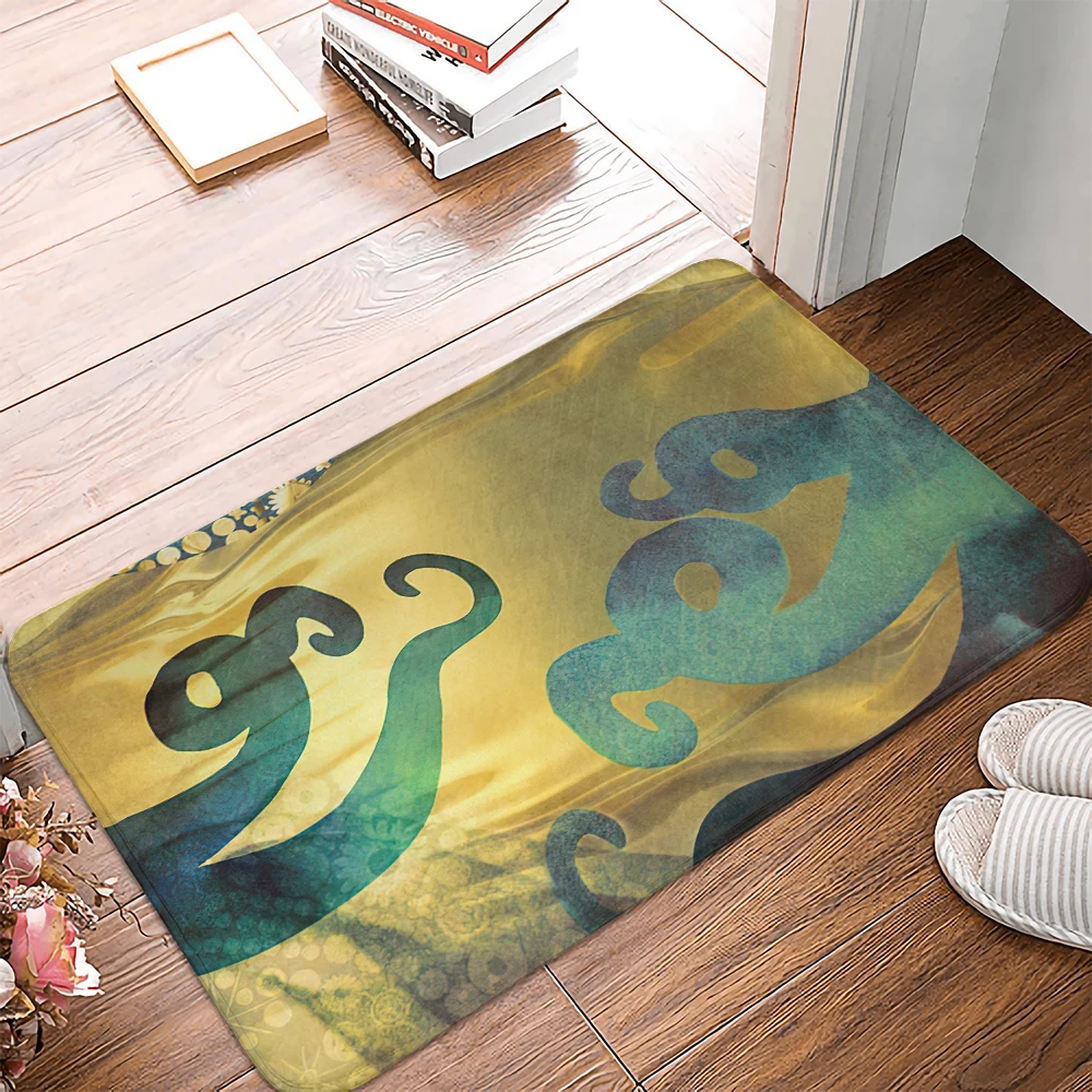 Home Art Kraken Ocean Theme Red Giant Octopus Tentacles In The Oceans Oil Painting Door Mats Kitchen Floor Bath Entrance Rug Mat