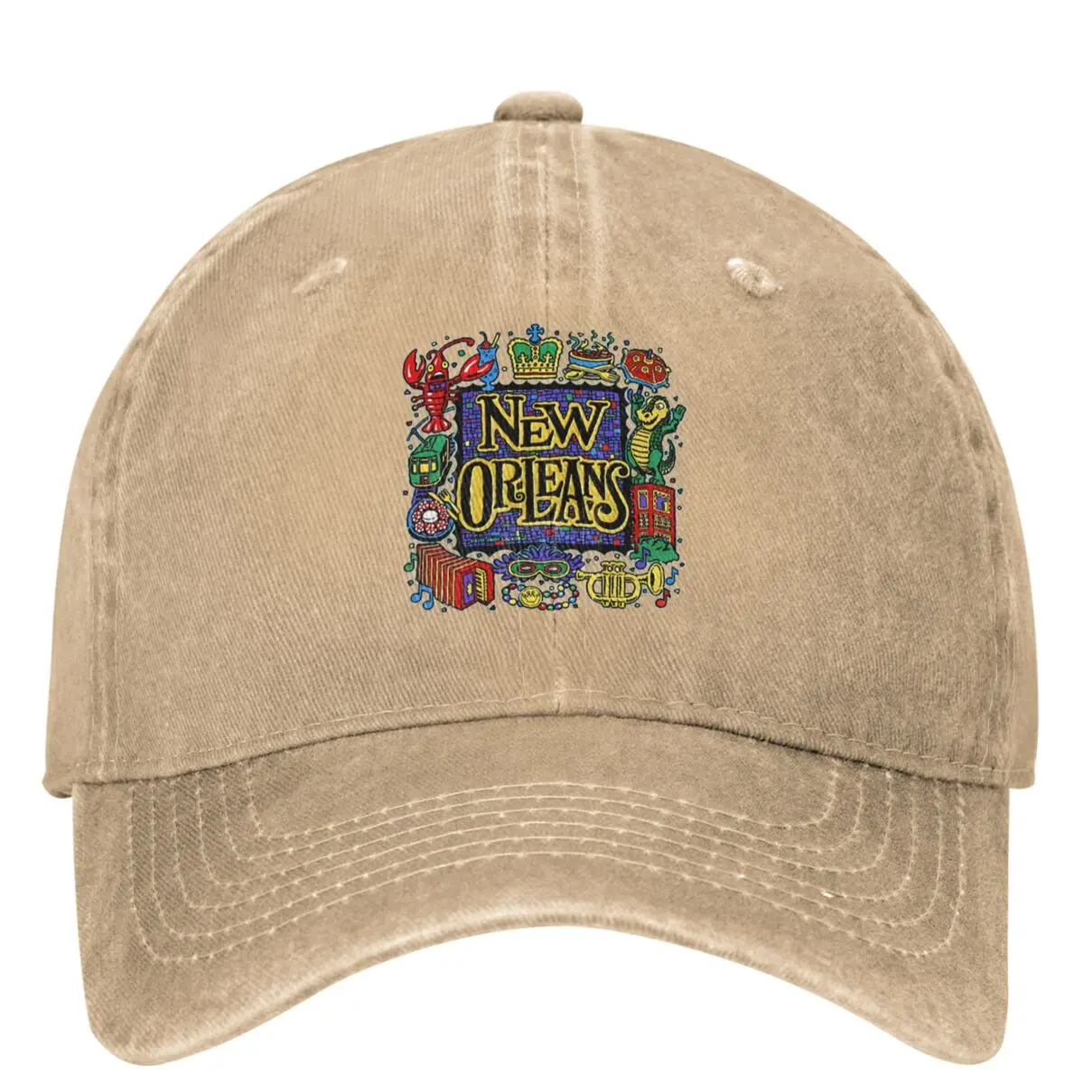 

New Orleans Andy Lackow Designs Baseball Cap Street Style Women Men Hip Hop Dad Hats Designer Outdoor Gym Snapback Cap Gift